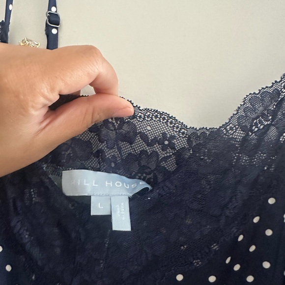 Women’s Hill House Home The Ida Dress Navy Polka Dot Size Large RETAIL $248 - Picture 9 of 13